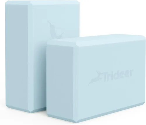 Miniatura 11 de Trideer - Bloques de yoga (paquete de 2), bloques de espuma suave antideslizantes con bordes biselados para alineación y estiramiento en yoga