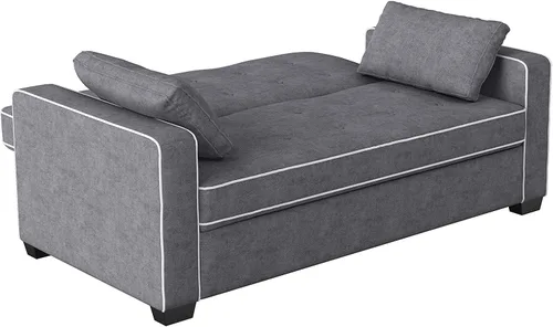 Miniatura 9 de Serta Ainsley Sofá Cama Convertible de 66.5", Tamaño Full, Dreamcoil Comfort, Tela Tejida Suave, Carbón