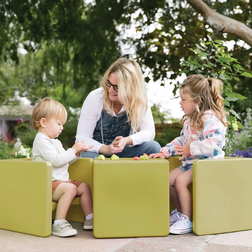 Miniatura 12 de ECR4Kids Tri-Me 3 en 1 silla cubo, muebles para niños, color verde helecho Verde Fern