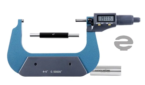 Miniatura 2 de Accusize Industrial Tools 0-1''/0.000-0.984 in por 0.00005''/0.000 in 2 clave electrónica digital exterior micrómetro, métrico/imperial, Md71-0001