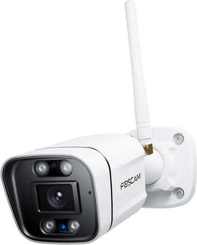 Cámaras de seguridad FOSCAM 3K 5MP inalámbricas para exteriores, cámara WiFi de 5GHz y 2.4GHz para seguridad del hogar, cámara de vigilancia Blanco