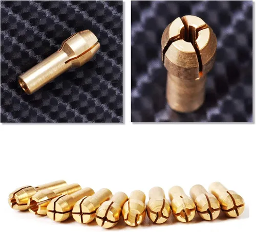 Miniatura 4 de Juego de pinzas para herramientas rotativas Dremel, 10 piezas, juego de pinzas de cobre fino, amoladora eléctrica, cambio rápido, mini portabrocas