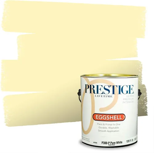 Miniatura 249 de PRESTIGE Pinturas Pintura Exterior e Imprimación En Uno, 1 Galón, Satinado, Pareja Comparable de Benjamin Moore* Amarillo* 320BM-PCM