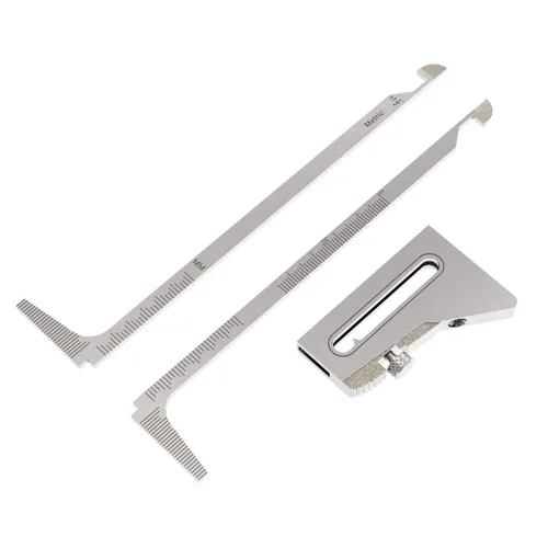 Miniatura 7 de YESWELDER Medidor de soldadura HI-LO de acero inoxidable en pulgadas y métricas para medición de tubos después del ajuste/alineación, brecha
