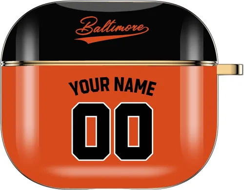 Miniatura 27 de Funda personalizada con nombre y número para AirPods Pro de 3ª generación Pro 2 (2019, 2021, 2022) con llavero personalizado, regalo para fanáticos