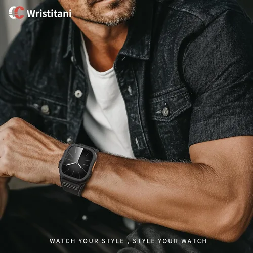 Miniatura 7 de Wristitani Correas de cuero compatibles con Apple Watch de 1.929 in, 1.811 in, 1.772 in, 1.732 in, 1.654 in, 1.614 in, 1.575 in, para hombres