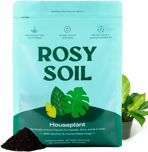 Miniatura 12 de Rosy Soil Alimento vegetal – Fertilizante microbialmente activo para plantas de interior, hierbas y flores – Biochar, algas, fundición de gusanos