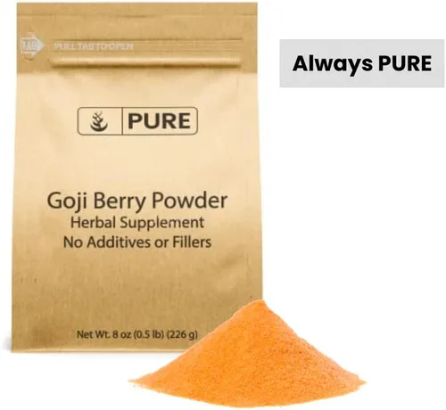 Miniatura 3 de Pure Original Ingredients Polvo de bayas de Goji (8 onzas) Wolfberry, suplemento herbario tradicional, sin OMG