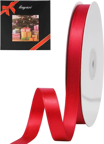 Miniatura 15 de LIUYAXI Cinta negra de doble cara, 1-1/2 pulgadas x 50 yardas, uso para envoltura de regalos, ramos de flores, fabricación de lazos, decoración