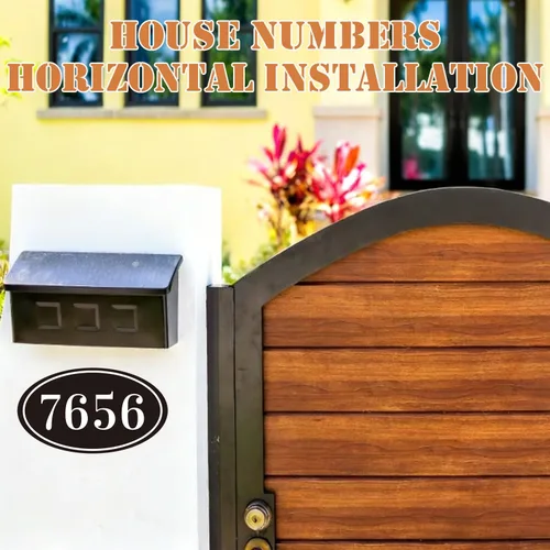 Miniatura 6 de Placa de dirección acrílica personalizada, letrero de dirección horizontal, utilizado para casa, puerta, calle o buzón Hengkuan-2