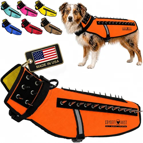 Miniatura 41 de CoyoteVest Chaleco Protector de Arnés para Perro, Accesorios Reflectantes para Perro con Picos para Proteger a tu Mascota de Ataques de Rapaces
