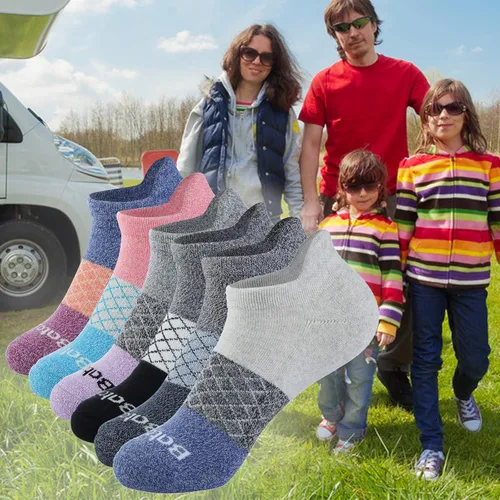 Miniatura 5 de Calcetines tobilleros casuales para mujer, calcetines atléticos de corte bajo, 6 pares