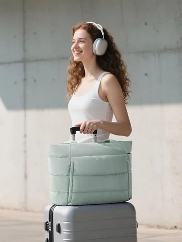 Miniatura 2 de Bolsa Tote Acolchada para Mujeres, Bolsa de Mano de Trabajo Ligera y Esponjosa para Maestras y Enfermeras, Bolsa de Hombro Acolchada para Escuela
