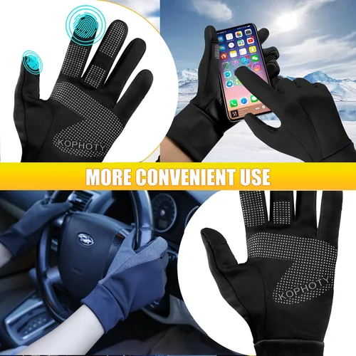 Miniatura 2 de Guantes de invierno para hombres y mujeres, con pantalla táctil, guantes cálidos, resistentes al agua, resistentes al viento, guantes térmicos