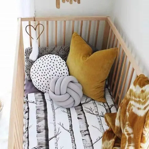 Miniatura 6 de Almohada de nudo en forma de bola, cojín redondo para decoración de habitación de niños, juguetes de peluche relajantes para aliviar el estrés