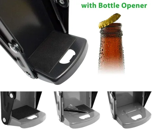 Miniatura 5 de laffeya Trituradora de latas, trituradora de latas montada en la pared, trituradora de latas de 16 onzas para triturar latas de soda y cerveza, Negro