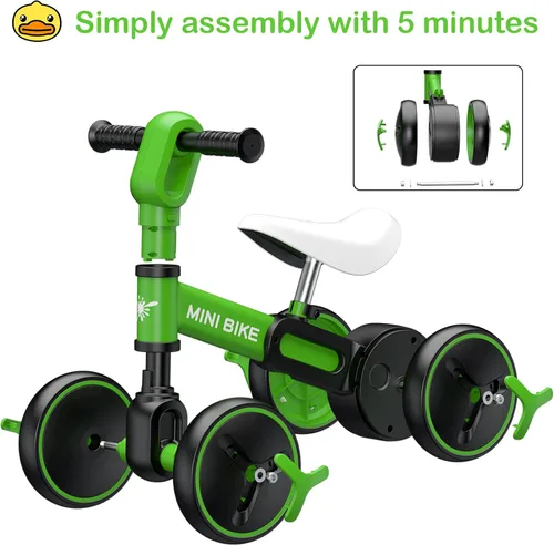 Miniatura 4 de Bicicleta de equilibrio para bebés de 1 año de edad, juguetes de equitación de 12 a 36 meses, bicicleta para niños pequeños con asiento ajustable