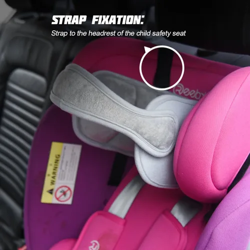 Miniatura 2 de Soporte para la cabeza del asiento del coche, tira de soporte para la cabeza con alivio del cuello transpirable ajustable para bebé, cómoda banda