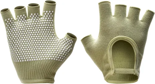 Miniatura 6 de Guantes de yoga antideslizantes sin dedos, ideales para pilates, barras, yoga de aire y entrenamientos de fitness, tela transpirable con agarre
