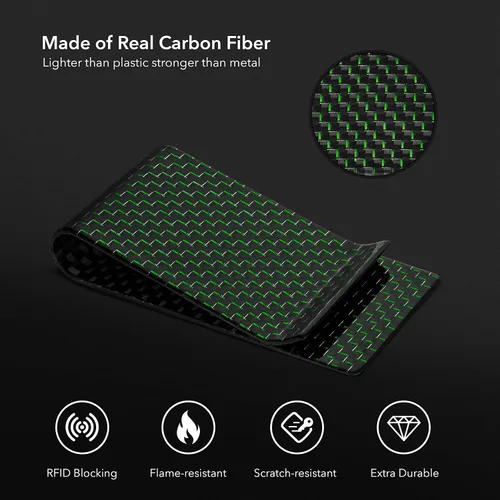 Miniatura 17 de SERMAN BRANDS Clip de dinero de fibra de carbono para hombres – Cartera delgada con clip de dinero RFID, bolsillo frontal minimalista, cartera EDC