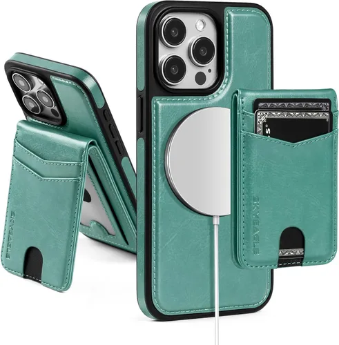 Miniatura 16 de SkyEagle Magsafe - Funda magnética 2 en 1 desmontable para iPhone 11 Pro Max con tarjetero, para mujeres y hombres, piel sintética con bloqueo RFID