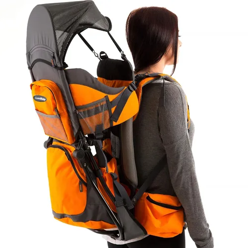 Miniatura 8 de Mochila portabebés para senderismo - Cómodo sistema de mochila portabebés/para niños pequeños con almohadilla para cambiar pañales, bolsillo aislado