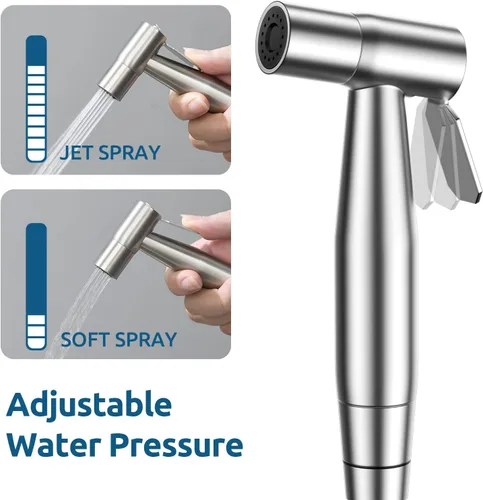 Miniatura 2 de Rociador de bidé de mano para inodoro, rociador de chorro de agua para ducha musulmana, grifo de bidé para pañales de tela para lavado de bebé