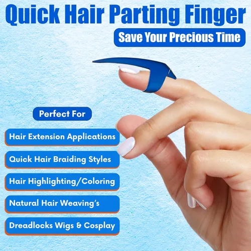 Miniatura 2 de Anillos profesionales para separar y seccionar el cabello, herramientas de acero inoxidable para trenzar el cabello para pelucas de rastas