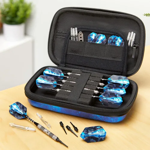 Miniatura 16 de Casemaster Sentinel - Funda para 6 dardos con capacidad para accesorios adicionales, puntas, ejes y vuelos, compatible con punta de acero y dardos