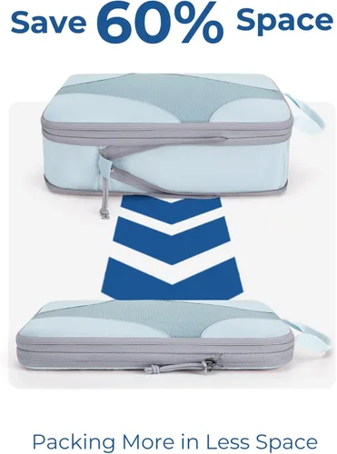 Miniatura 4 de BAGSMART Cubos de embalaje de compresión para viajes, organizador de equipaje comprimible para cruceros, artículos esenciales de viaje ligeros