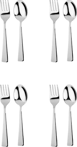 Miniatura 10 de Ahimsa Juego de utensilios de acero inoxidable para niños, diseño pediatra, cubiertos premium para niños, no tóxicos, aptos para lavavajillas
