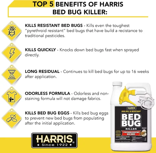 Miniatura 3 de Harris Eliminador de Chinches Más Resistente, Spray en Aerosol de 16 oz
