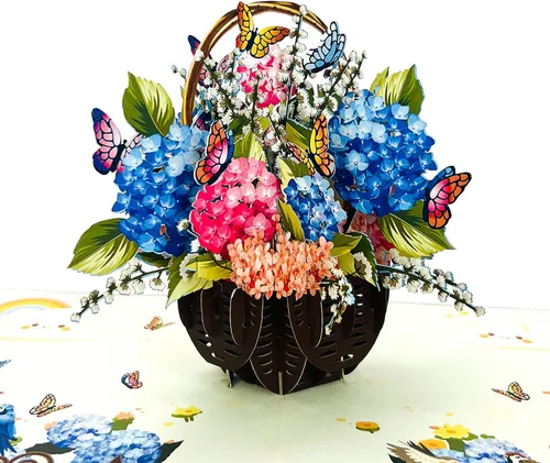 Miniatura 10 de CUTE POPUP Tarjeta de agradecimiento 3D emergente de orquídea y mariposa, elegante tarjeta de felicitación floral para mujeres, mamá, amiga