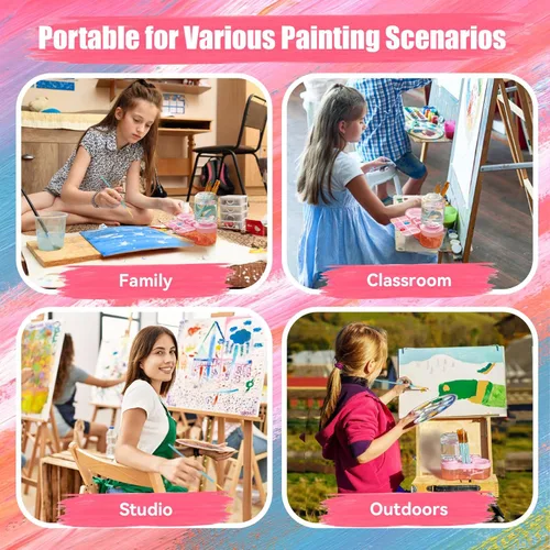 Miniatura 7 de Herramienta limpiadora de pinceles de pintura de 3ª generación, lavadora de pinceles con circulación de agua, estación de pintura portátil