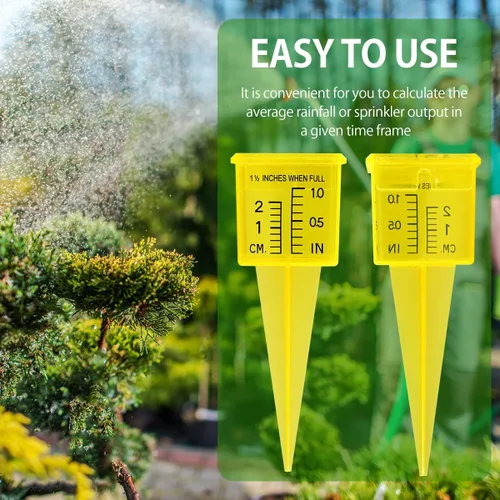 Miniatura 5 de Medidor de lluvia para exteriores, medidor de lluvia transparente, medidor de agua reutilizable para jardín, herramienta de medición de agua