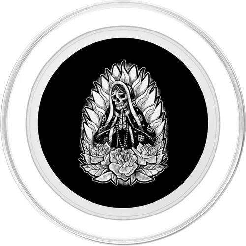 Miniatura 2 de PopSockets MagSafe PopGrip de esqueleto gótico católico punk tradicional para iPhone
