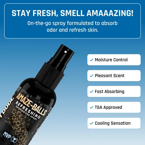 Miniatura 38 de Derm Dude Amaze Ball - Desodorante en aerosol para hombres Spray antirozaduras para ingle y saco con DeoPlex y aloe vera Control de olores