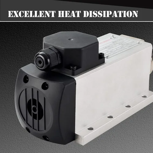Miniatura 7 de Kits de motor de husillo CNC, 110 V, 1.5 KW, ER11, motor de husillo cuadrado refrigerado por aire, motor CNC de husillo CNC + 110 V 1.5 KW VFD +