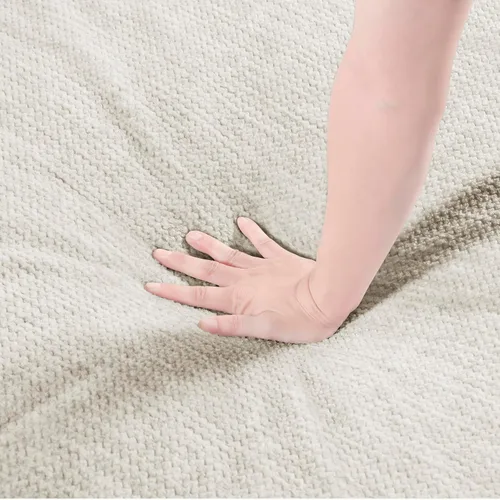 Miniatura 14 de Lexicon Sofá modular de 120 pulgadas, sofá modular de microfibra de gran tamaño de 4 plazas en forma de L, 6 almohadas decorativas y arreglo Beige