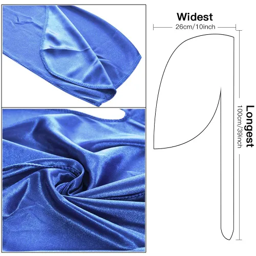 Miniatura 25 de Paquete de 3 piezas de durags sedosas para ondas de hombres, de regalo 1 gorra para marcar las ondas, talla única