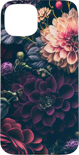 Miniatura 9 de Dahlia Flower Moody Dark Floral Pink and Purple Pattern Case for iPhone 17