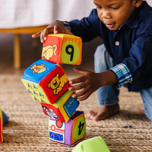 Miniatura 8 de Melissa & Doug K 's Juego de bloques blandos para combinar y construir para niños