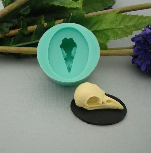 F S Brand Molde de silicona para cuervo flexible para manualidades, joyería, resina, álbumes de recortes, arcilla polimérica
