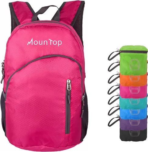 Miniatura 8 de MounTop Mochila resistente al agua plegable ligera al aire libre para viajes senderismo equitación Verde