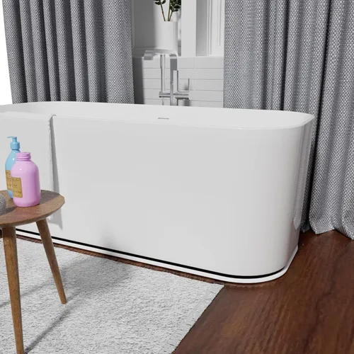 Miniatura 3 de Moldura Flexible de Cuarto Redondo, Moldura Plegable, Ribete de Goma de Silicona Despegar y Pegar para Piso, Bañera, Gabinete, Moldura de Zapato