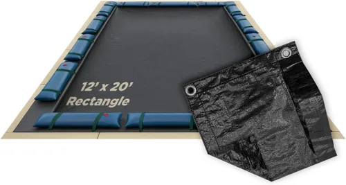 Miniatura 58 de Buffalo Blizzard Supreme Plus - Cubierta rectangular para piscina de invierno de 12 pies x 20 pies, color tostado/plateado, resistente para piscinas