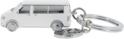 Miniatura 27 de BRISA VW T5/T6 Bus Campervan - Colgante con llavero 3D con dije VW, idea de regalo para los fanáticos de Volkswagen (cromado, esmaltado), Negro