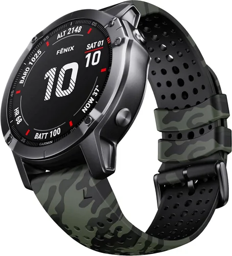 Miniatura 21 de NotoCity Correa de reloj de silicona de 0.866 in para Garmin Fenix 6, banda de ajuste rápido de 0.866 in para Fenix 8/8 Pro 1.850 in/Fenix 7/Fenix