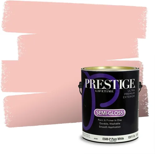 Miniatura 32 de Prestige Paints Pintura exterior e imprimación en uno, 1 galón, plano, coincidencia comparable de Valspar* Amber Rose*