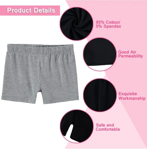 Miniatura 4 de Chloe B Pantalones cortos populares para niñas de algodón elástico paquete de 4 6-14